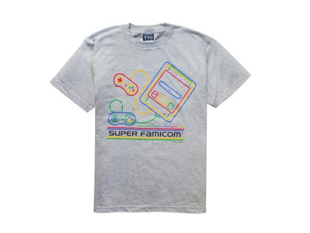 (size L - color GRAY) super famicom original tshirt + pin - t-shirt shirt dress tshirt original Supply