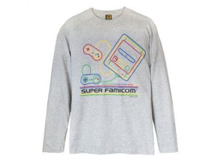 (size XL - color GRAY) super famicom original tshirt + pin - t-shirt shirt dress tshirt original Online Sale