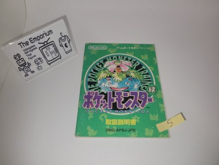 Pokemon Green GB MANUAL ONLY - Nintendo GB GameBoy Sale